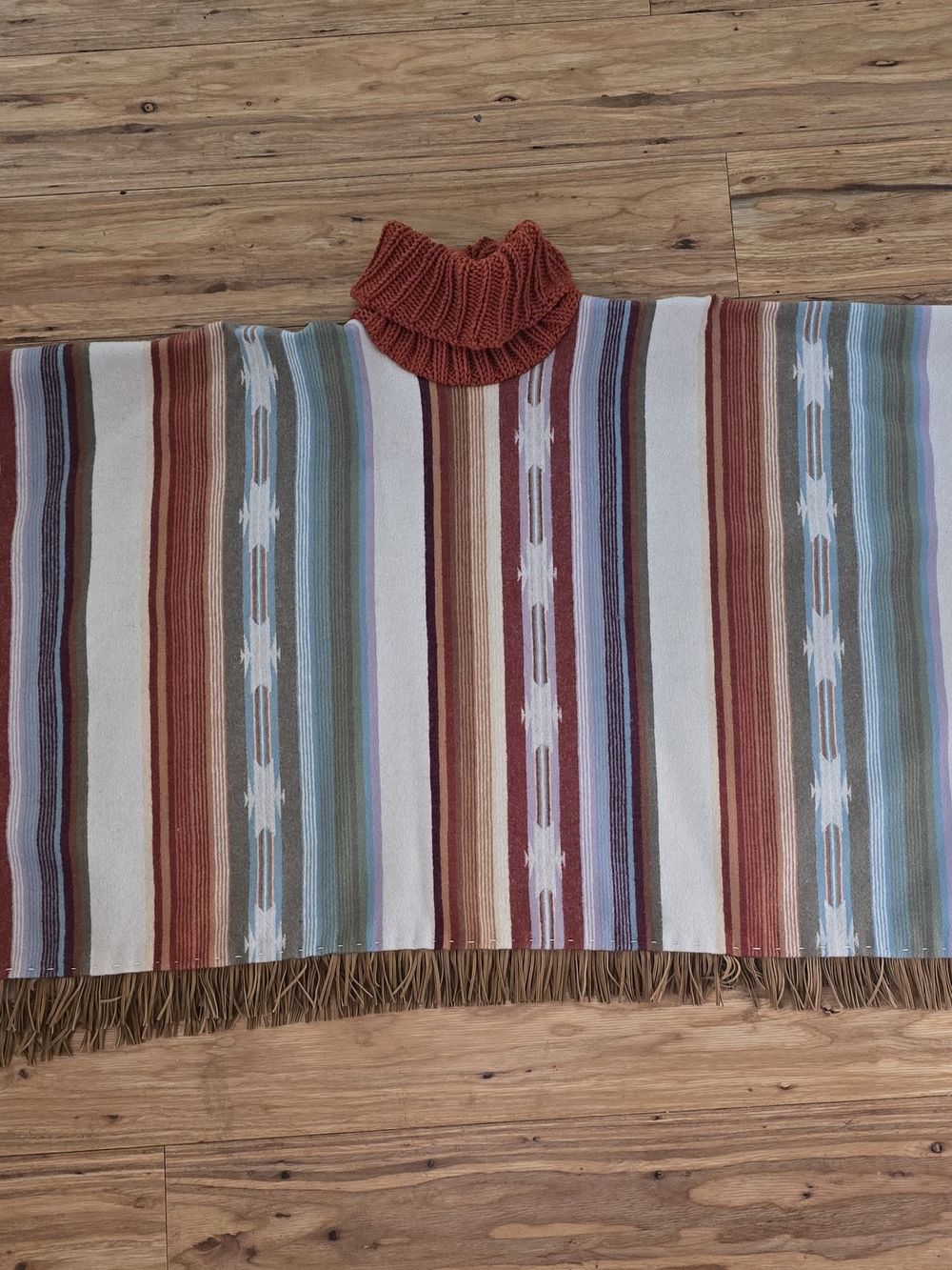 Pendleton Wool Fabric Custom Made Poncho - Picture 2 of 5